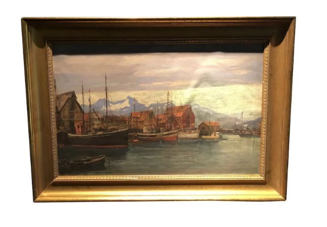 European Harbor Scene